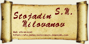 Stojadin Milovanov vizit kartica